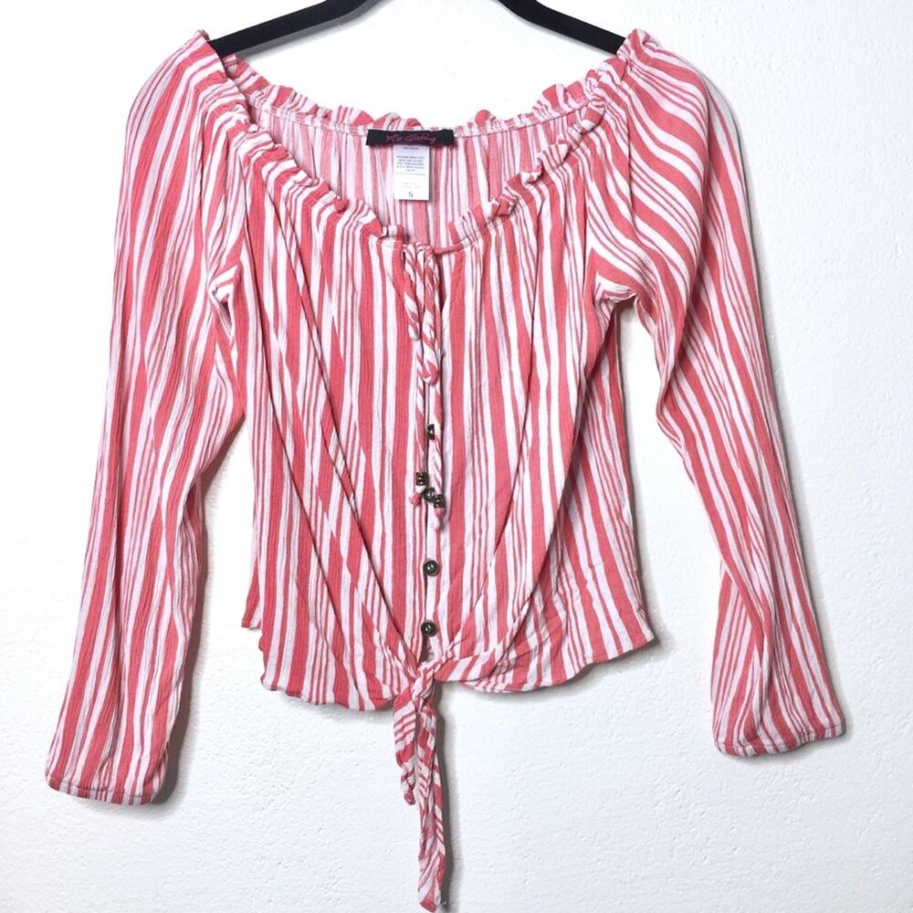 Forever 21 My Gabby Off the Shoulder Striped Top Size Small